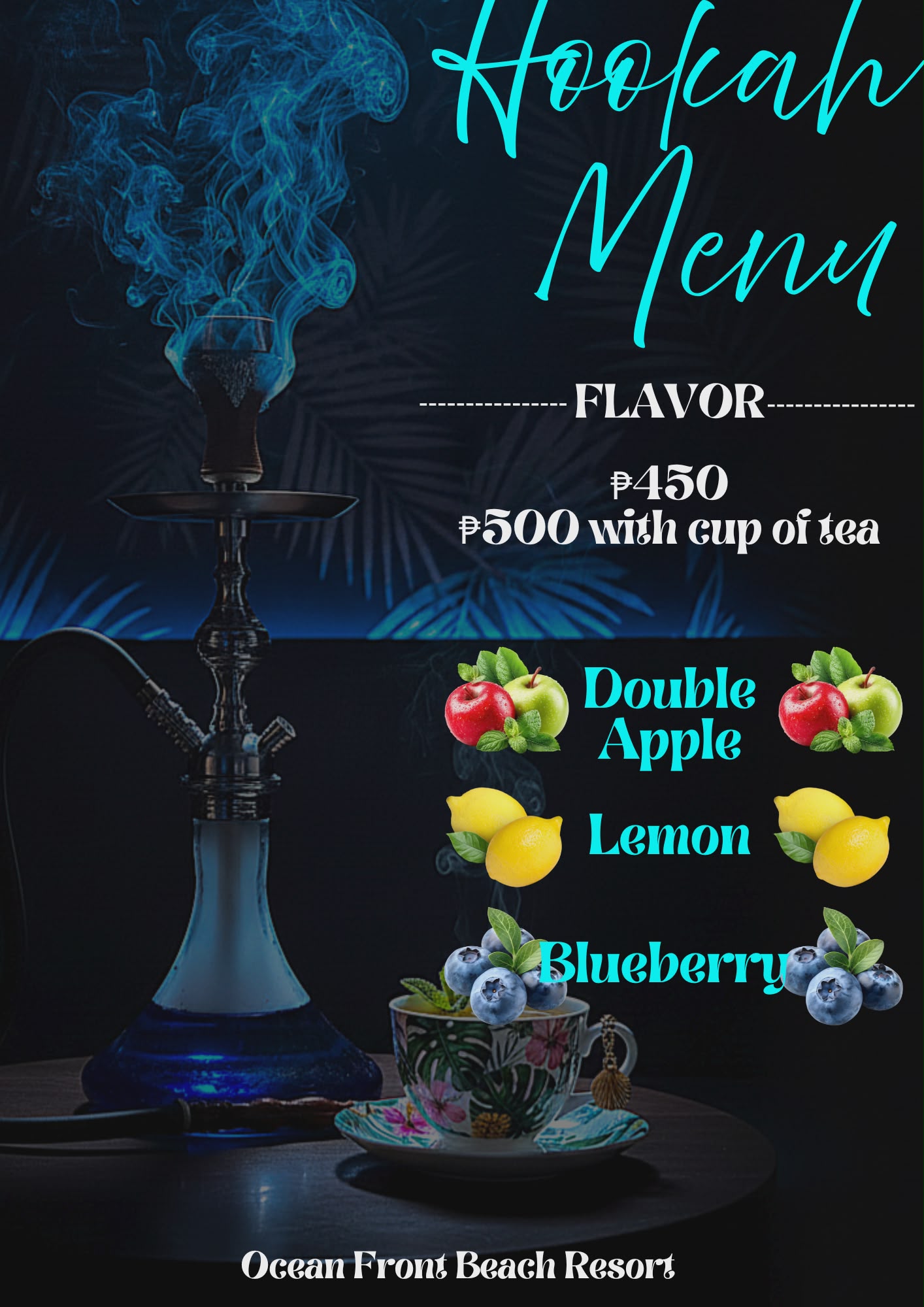 Hookah Bar Menu